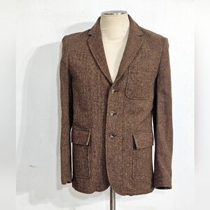Rugby Ralph Lauren Textured Brown Blazer Suit Jacket